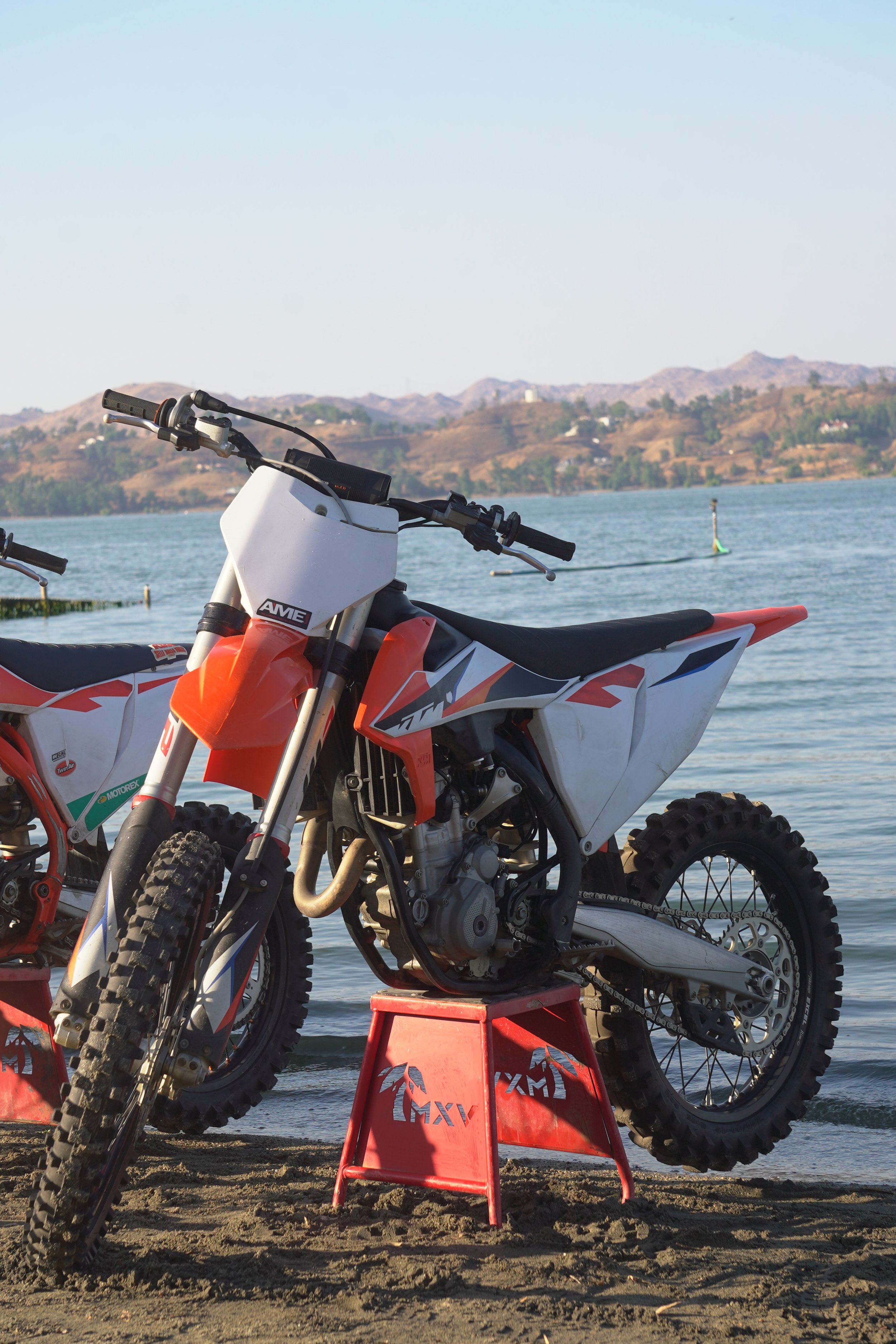 Motocross rider jumping during a California MX trip
